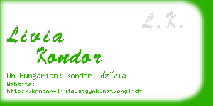 livia kondor business card